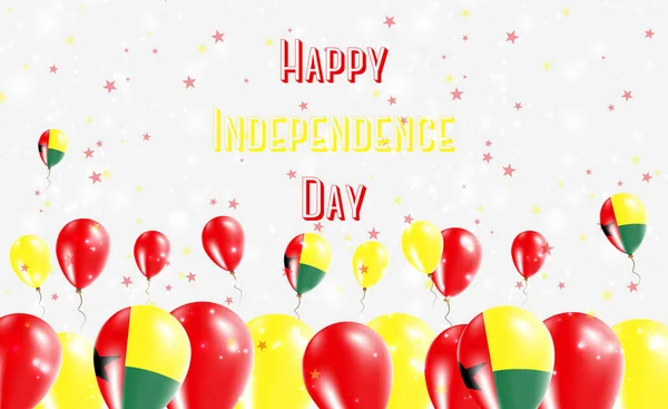 Guinea Bissau Independence Day Patriotic Design Globos Guinea Bissauan National — Vector de stock