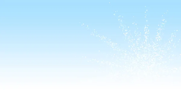 魔法の星クリスマスの背景 冬の空の背景に小さな飛行雪のフレークと星 芸術冬銀雪片オーバーレイテンプレート 放射ベクトル図 — ストックベクタ