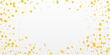 Amerikan dolarları düşüyor. Güzel dağınık Amerikan paraları. Amerikan parası. Popüler ikramiye, servet ya da başarı konsepti. Vektör illüstrasyonu.