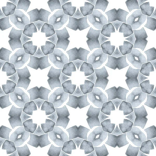 Mosaisch Nahtloses Muster Schwarz Weiß Ungewöhnliches Boho Chic Sommerdesign Handgezeichnete — Stockfoto