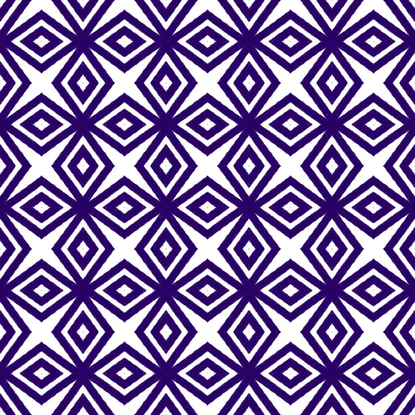 タイル状の水彩模様 紫色の対称万華鏡の背景 繊維準備ができて磁気プリント 水着生地 手彩色水彩シームレス — ストック写真