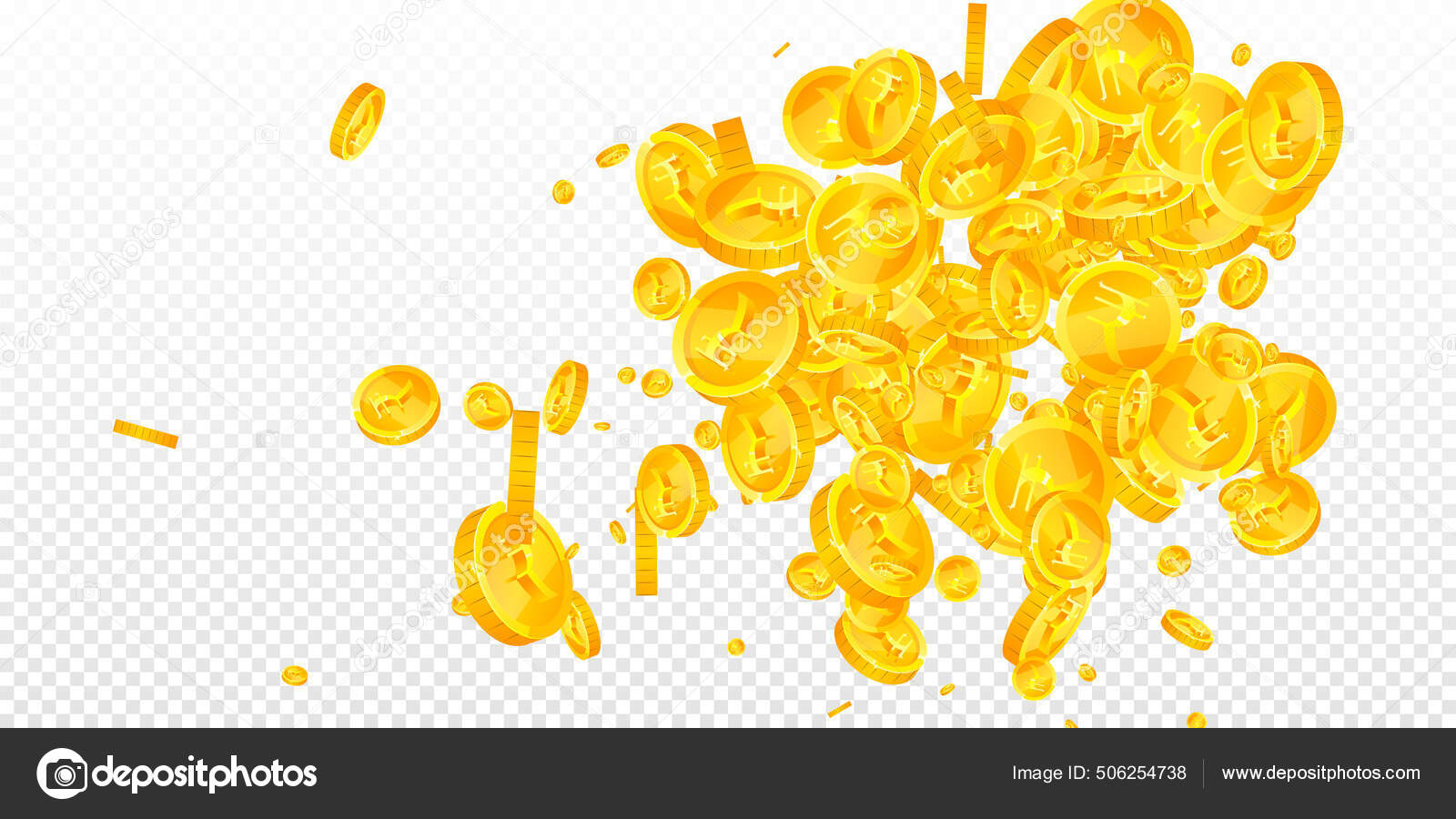 インドルピー硬貨が落ちる 細かい散乱inrコイン インドのお金 ジューシーなジャックポット 富または成功の概念 ベクターイラスト ストックベクター C Begin Again