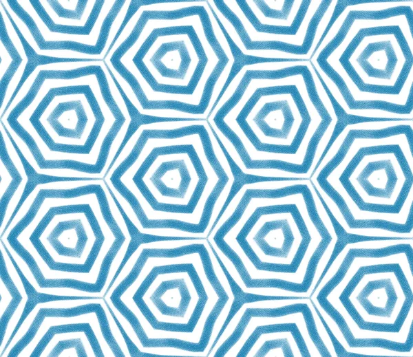 Wzór Pasków Szewronowych Niebieski Symetryczne Tło Kalejdoskopu Geometryczny Wzór Pasków — Zdjęcie stockowe