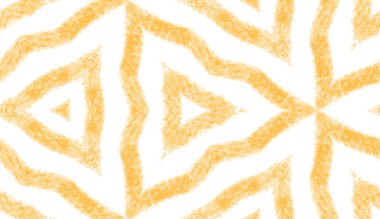 Arabesk el çizimi desen. Sarı simetrik kaleydoskop arka planı. Oriental arabesk el çizimi tasarımı. Tekstil hazır baş döndürücü baskı, mayo kumaş, duvar kağıdı, ambalaj..