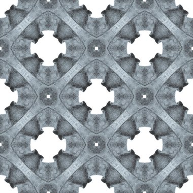 El çizimi yeşil mozaik pürüzsüz sınır. Siyah ve beyaz takdire şayan boho yaz tasarımı. Tekstil hazır lüks baskı, mayo kumaş, duvar kağıdı, ambalaj. Mozaik pürüzsüz desen.