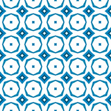 Egzotik, pürüzsüz desen. Mavi çekici boho şık yaz tasarımı. Yaz, egzotik, pürüzsüz sınır. Tekstil hazır ilginç baskı, mayo kumaş, duvar kağıdı, ambalaj..