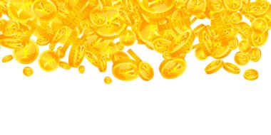 Çin Yuan paraları düşüyor. İlginç dağınık NY paraları. Çin parası. Büyük ikramiye, servet ya da başarı konsepti. Vektör illüstrasyonu.