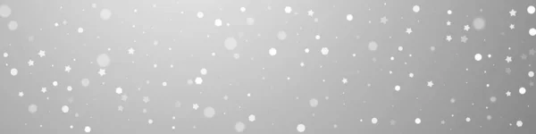 Magické Hvězdy Náhodné Vánoční Pozadí Jemné Létající Sněhové Vločky Hvězdy — Stockový vektor