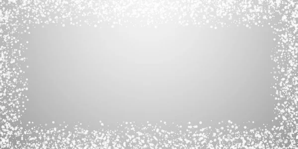 Удивительный Падающий Снежный Фон Рождества Тонкие Летящие Снежинки Звезды Светло — стоковый вектор