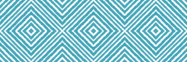 Geometrik dikişsiz desen. Turkuaz simetrik kaleydoskop arka planı. El çizimi geometrik kusursuz tasarım. Arkaplan için takdire şayan dekoratif tasarım ögesi.