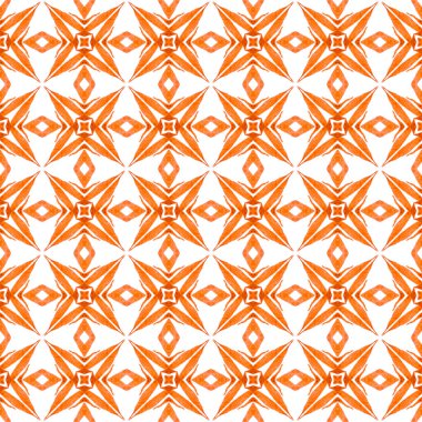 Oryantal arabesk el çizimi sınır. Turuncu harika boho şık yaz tasarımı. El yapımı Arabesk tasarımı. Tekstil hazır baskı, mayo kumaş, duvar kağıdı, ambalaj..