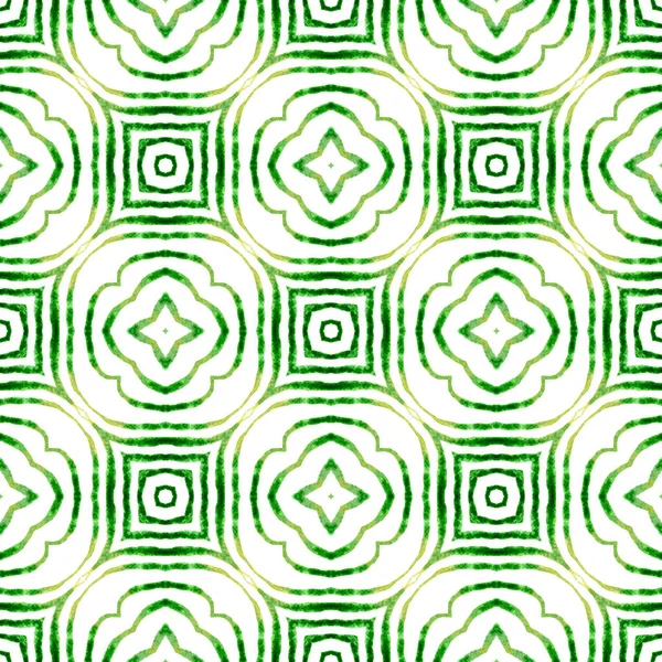 Σχέδιο Ακουαρέλας Ακίδας Πράσινο Τακτοποιημένο Boho Κομψό Καλοκαιρινό Σχεδιασμό Έτοιμο — Φωτογραφία Αρχείου