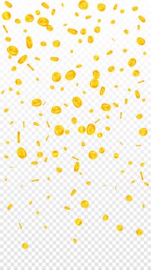 Rus rublesi düşüyor. Süslü, dağınık bozuk paralar. Rusya parası. Olağanüstü ikramiye, servet ya da başarı konsepti. Vektör illüstrasyonu.