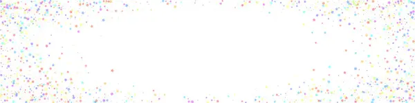 Festlig Dragende Konfetti Fejringsstjerner Farverige Stjerner Små Hvid Baggrund Fantastisk – Stock-vektor