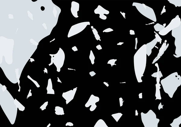 Сучасний Абстрактний Шаблон Терраццо Чорна Бежева Текстура Класичного Італійського Покриття — стоковий вектор