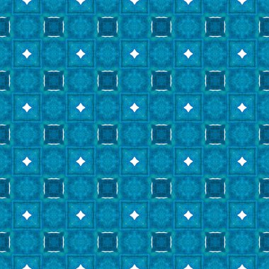 Moda organik yeşil sınır. Mavi şaşırtıcı boho şık yaz tasarımı. Organik fayans. Tekstil hazır harika baskı, mayo kumaş, duvar kağıdı, ambalaj..