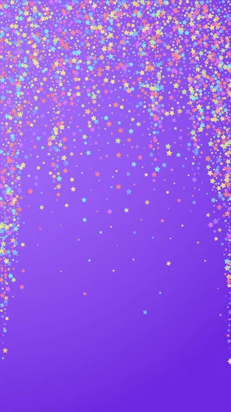 Delicioso Confeti Festivo Estrellas Celebración Estrellas Coloridas Densas Sobre Fondo — Vector de stock