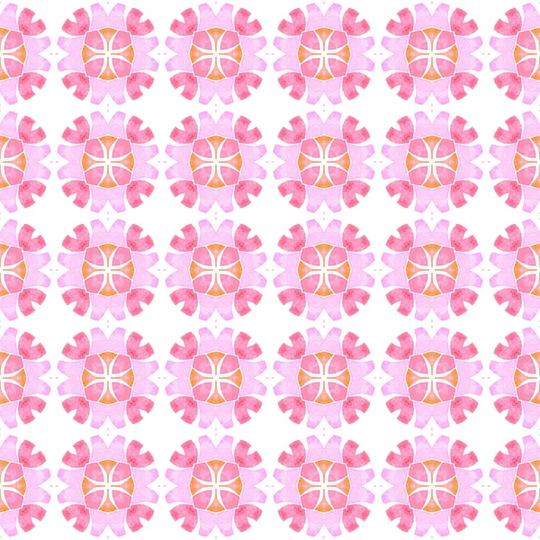 Mosaic Seamless Pattern Orange Fascinating Boho Chic Summer Design Hand — Stock Photo, Image