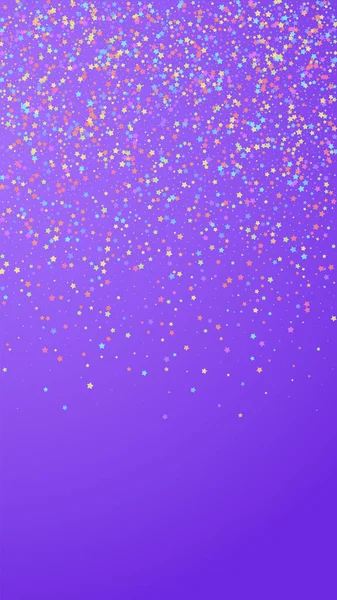 Праздничное Возвышенное Конфетти Звезды Праздника Красочные Звезды Маленькие Фиолетовом Фоне — стоковый вектор