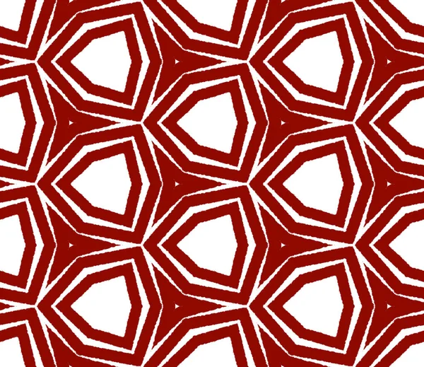 Chevron Streifen Design Maroon Symmetrischen Kaleidoskop Hintergrund Textilfertiger Glamouröser Druck — Stockfoto