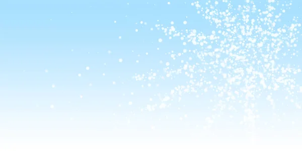 美丽的降雪圣诞背景 淡淡的飘扬的雪花和繁星映衬着冬季的天空 艺术的冬季银片覆盖模板 迷人的矢量图解 — 图库矢量图片