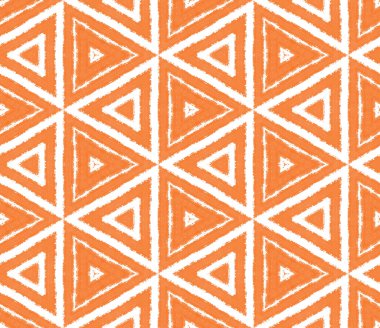 Sembol çizgileri tasarımı. Turuncu simetrik kaleydoskop arka planı. Geometrik simge çizgileri deseni. Tekstil hazır büyüleyici baskı, mayo kumaş, duvar kağıdı, ambalaj.