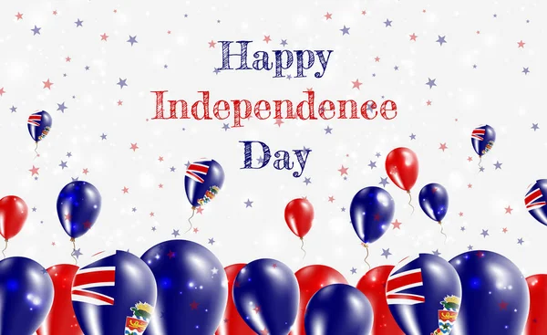 День независимости Каймановых островов Патриотический дизайн. Воздушные шары в кайманских национальных цветах. Поздравительная открытка на день независимости. — стоковый вектор