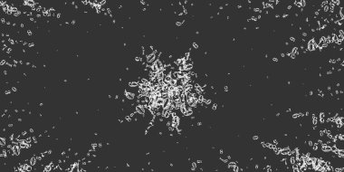 Okul geçmişi kavramı. Beyaz tebeşir sayıları ve rakamlar düşüyor. Tahta arka planda matematik afişi var. Düşen sayılar vektör illüstrasyonu.