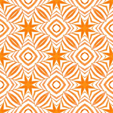 Egzotik, pürüzsüz desen. Turuncu stil boho şık yaz tasarımı. Tekstil hazır duygusal baskı, mayo kumaş, duvar kağıdı, ambalaj. Yaz ekzotik, pürüzsüz sınır.