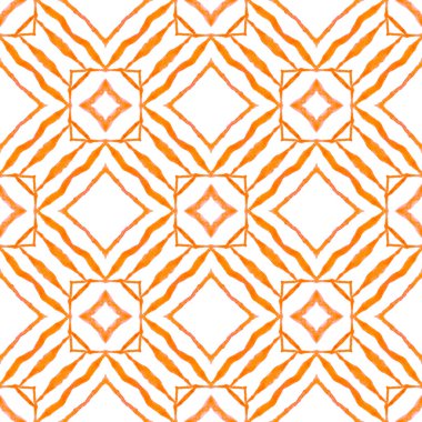 Egzotik, pürüzsüz desen. Turuncu şirin boho şık yaz tasarımı. Tekstil hazır baskı, mayo kumaş, duvar kağıdı, ambalaj. Yaz ekzotik, pürüzsüz sınır.