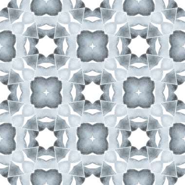 El çizimi tropikal, pürüzsüz sınır. Siyah ve beyaz muhteşem boho şık yaz tasarımı. Tropik, pürüzsüz desen. Tekstil hazır baskı, mayo kumaş, duvar kağıdı, ambalaj..