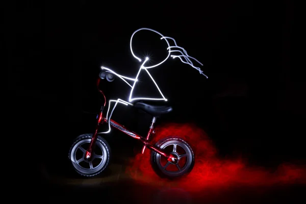 Bicycle and Light painting