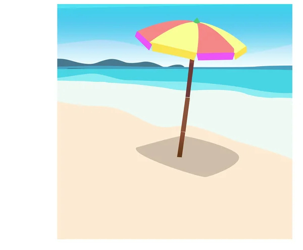 Yaz plaj şemsiye — Stok Vektör