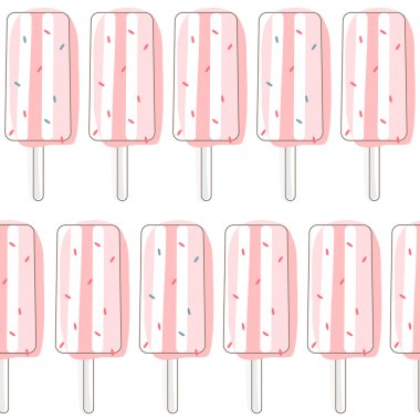 Dondurma seamless modeli. Vektör düz çizim