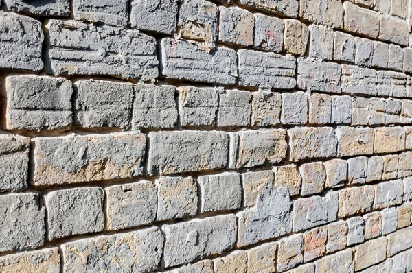 Vieux mur de briques vue de gauche — Photo