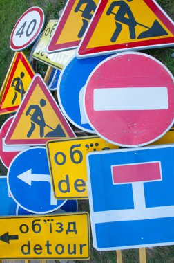 Trafik işareti şantiye