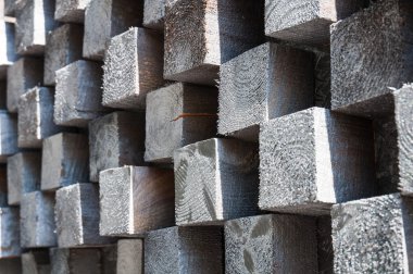 Arkaplan için ahşap kereste inşaat malzemesi