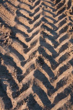 Kumdaki lastik izleri.