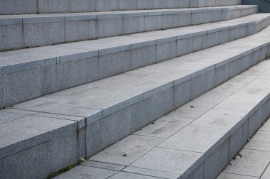 Mimari parça. merdiven gri granit, closeup fotoğraf taştan