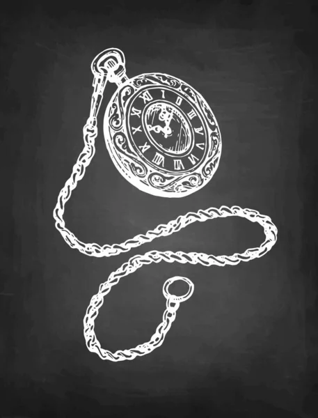 Ink sketch of pocket watch. Stock Illustration