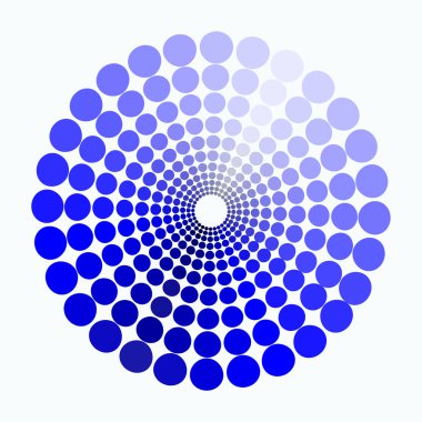 Renk daire mavi tonları. vektör çizim