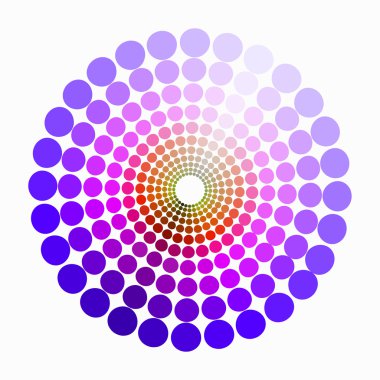Renk daire mavi kırmızı yeşil tonları. vektör çizim