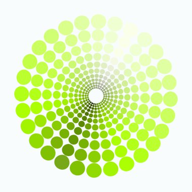 Renk daire yeşil tonları. vektör çizim