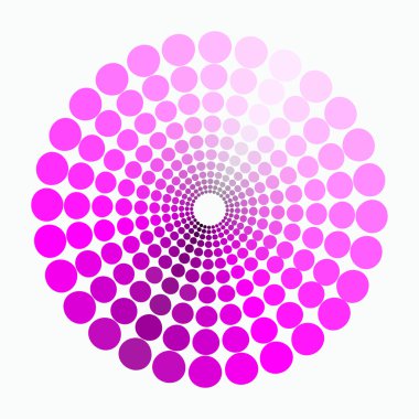 renk çemberi pembe tonları. vektör çizim