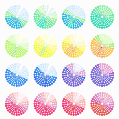 Dairesel renk tonlarını ışık vektör çizim ayarla