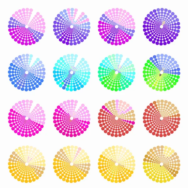 Dairesel renk tonlarını mor vektör illustratio ayarla