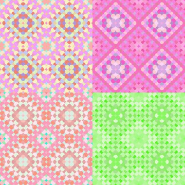 desen renkli geometrik parlak daire sorunsuz. vektör illus