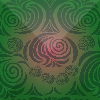 floral ornament with Victorian brink green. vector illustration