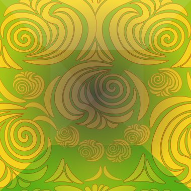 Victoria brink sarı çiçek süsleme. vektör çizim