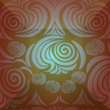 çiçek süsleme ile Victoria kahverengi brink. vektör çizim